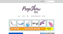 Desktop Screenshot of peepshowtoys.com