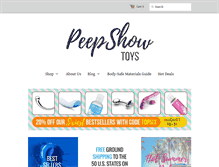 Tablet Screenshot of peepshowtoys.com